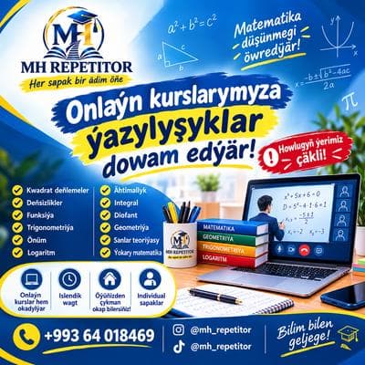 Matematika kurs we ýörite repetitor — Репетитор — 4
